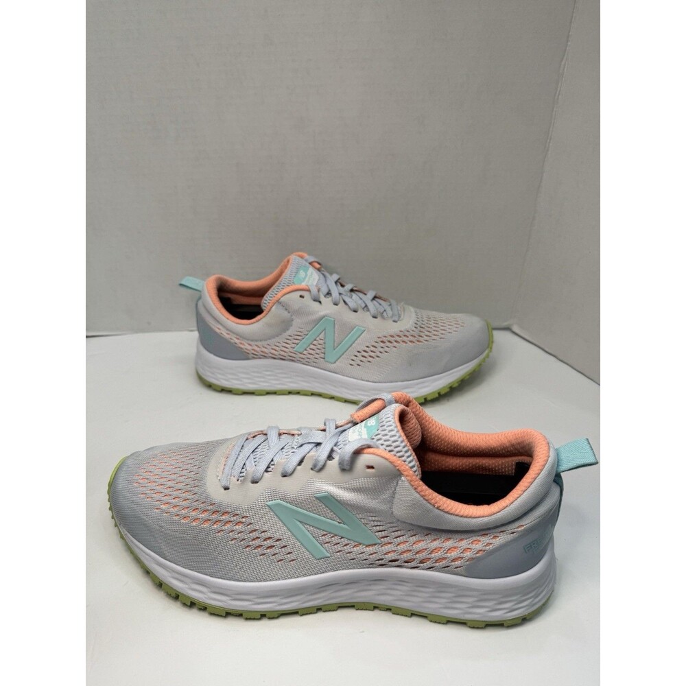 New Balance Fresh Foam Arishi Women’s Running Shoes Gray Aqua Coral Size 10